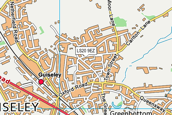 LS20 9EZ map - OS VectorMap District (Ordnance Survey)