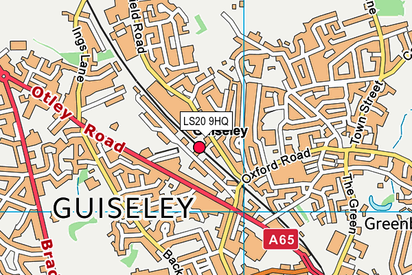 LS20 9HQ map - OS VectorMap District (Ordnance Survey)