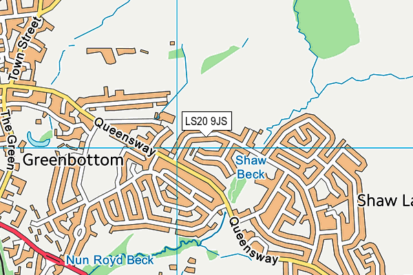 LS20 9JS map - OS VectorMap District (Ordnance Survey)