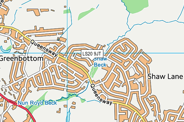 LS20 9JT map - OS VectorMap District (Ordnance Survey)