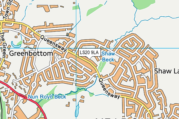 LS20 9LA map - OS VectorMap District (Ordnance Survey)