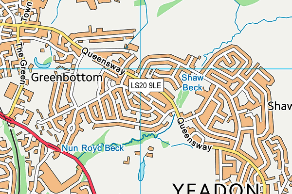 LS20 9LE map - OS VectorMap District (Ordnance Survey)