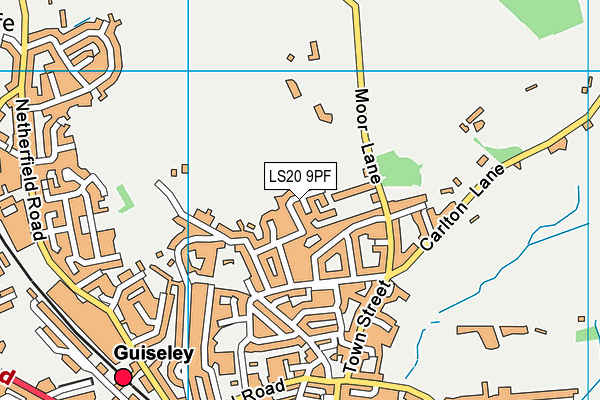 LS20 9PF map - OS VectorMap District (Ordnance Survey)