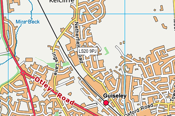 LS20 9PJ map - OS VectorMap District (Ordnance Survey)