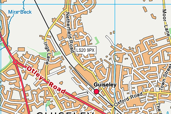 LS20 9PX map - OS VectorMap District (Ordnance Survey)