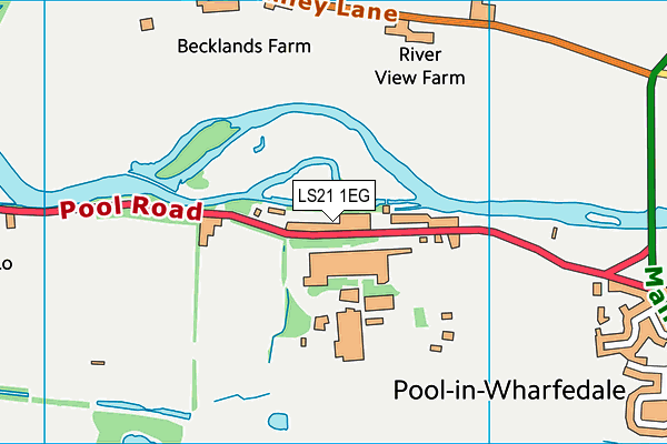 LS21 1EG map - OS VectorMap District (Ordnance Survey)