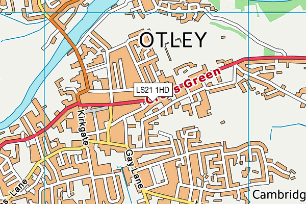Otley Civic Centre (Closed) map (LS21 1HD) - OS VectorMap District (Ordnance Survey)