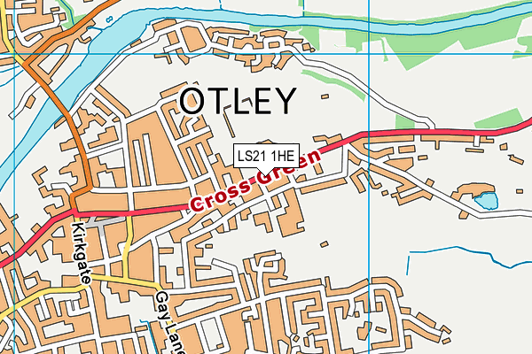 Otley Squash Club map (LS21 1HE) - OS VectorMap District (Ordnance Survey)