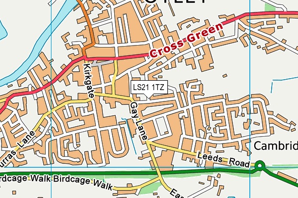 LS21 1TZ map - OS VectorMap District (Ordnance Survey)