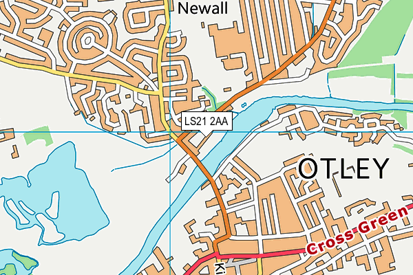 LS21 2AA map - OS VectorMap District (Ordnance Survey)