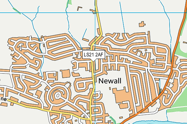 LS21 2AF map - OS VectorMap District (Ordnance Survey)