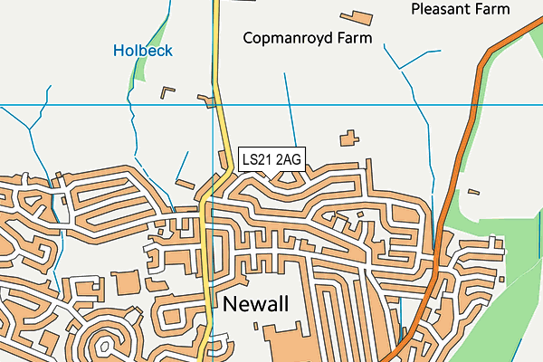 LS21 2AG map - OS VectorMap District (Ordnance Survey)