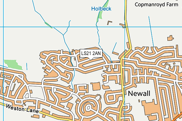 LS21 2AN map - OS VectorMap District (Ordnance Survey)