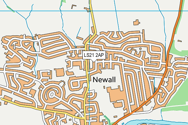 LS21 2AP map - OS VectorMap District (Ordnance Survey)