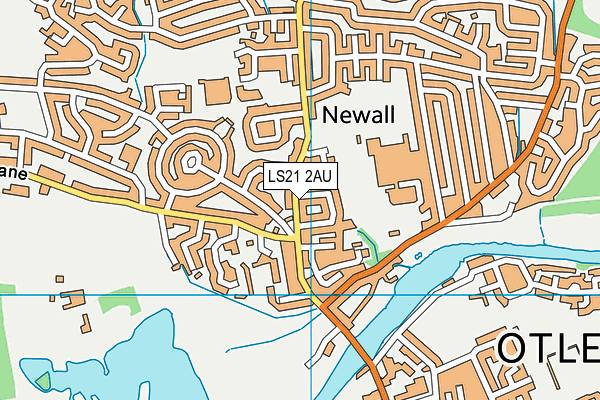 LS21 2AU map - OS VectorMap District (Ordnance Survey)