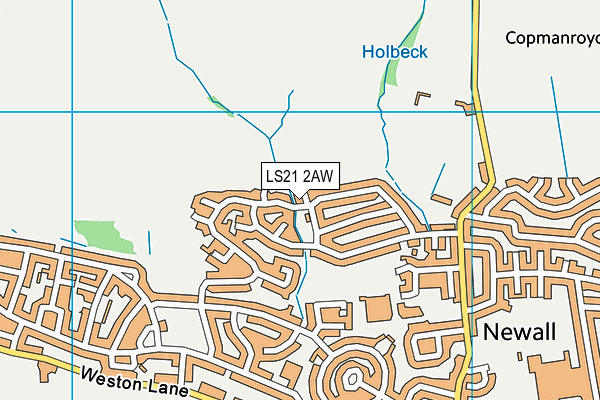LS21 2AW map - OS VectorMap District (Ordnance Survey)