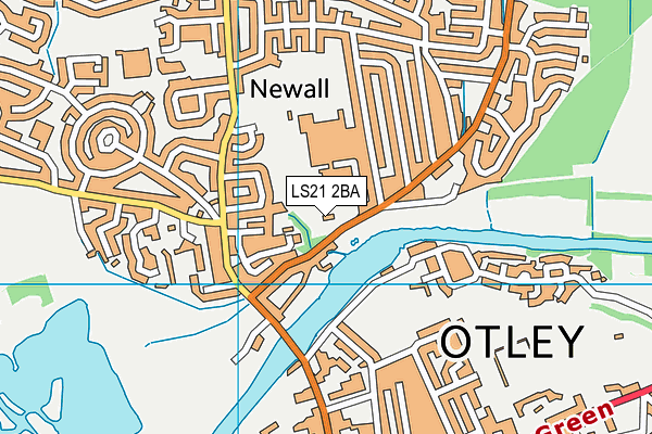 LS21 2BA map - OS VectorMap District (Ordnance Survey)