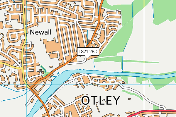 Prince Henrys Grammar School (Wharfe Meadows Playing Fields) map (LS21 2BD) - OS VectorMap District (Ordnance Survey)