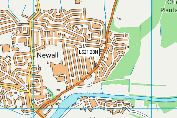 LS21 2BN map - OS VectorMap District (Ordnance Survey)