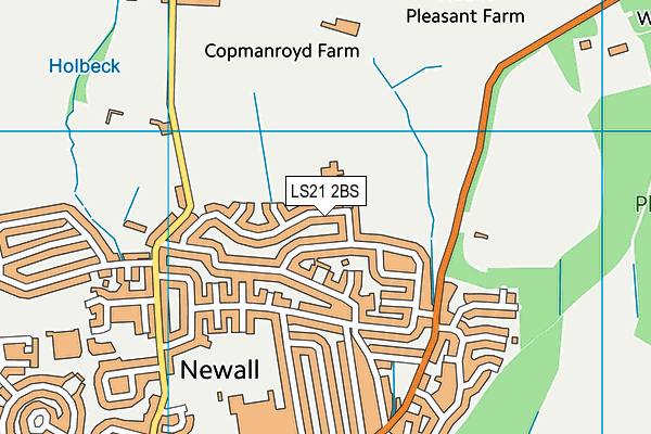 LS21 2BS map - OS VectorMap District (Ordnance Survey)