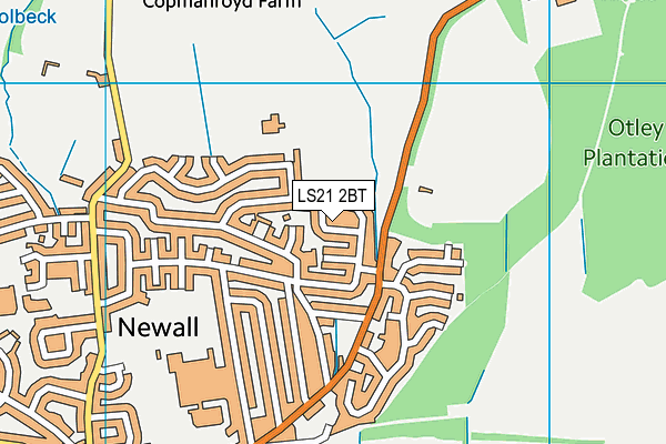 LS21 2BT map - OS VectorMap District (Ordnance Survey)