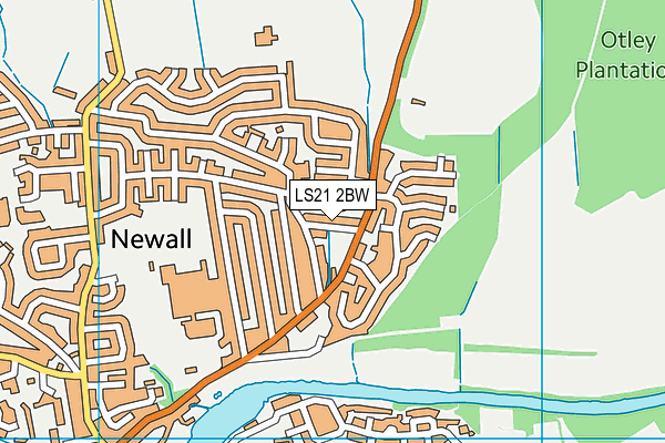 LS21 2BW map - OS VectorMap District (Ordnance Survey)