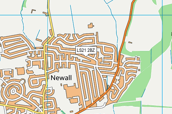 LS21 2BZ map - OS VectorMap District (Ordnance Survey)