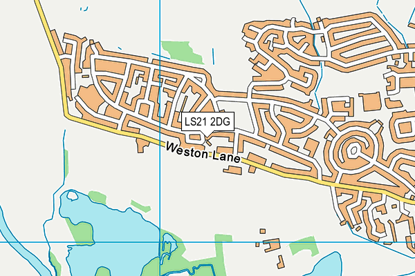 LS21 2DG map - OS VectorMap District (Ordnance Survey)