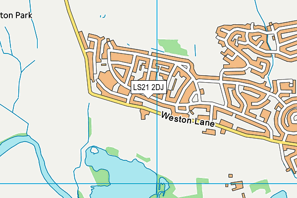 LS21 2DJ map - OS VectorMap District (Ordnance Survey)