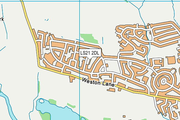 LS21 2DL map - OS VectorMap District (Ordnance Survey)