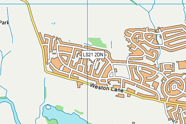 LS21 2DN map - OS VectorMap District (Ordnance Survey)