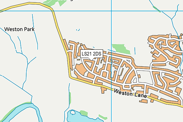 LS21 2DS map - OS VectorMap District (Ordnance Survey)