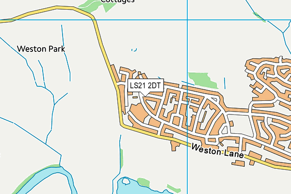 LS21 2DT map - OS VectorMap District (Ordnance Survey)