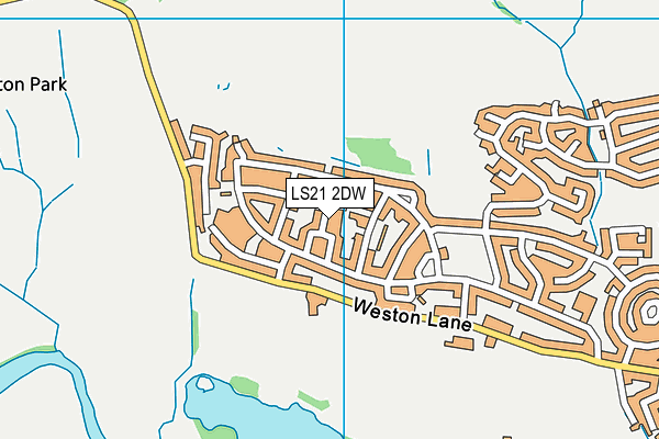 LS21 2DW map - OS VectorMap District (Ordnance Survey)