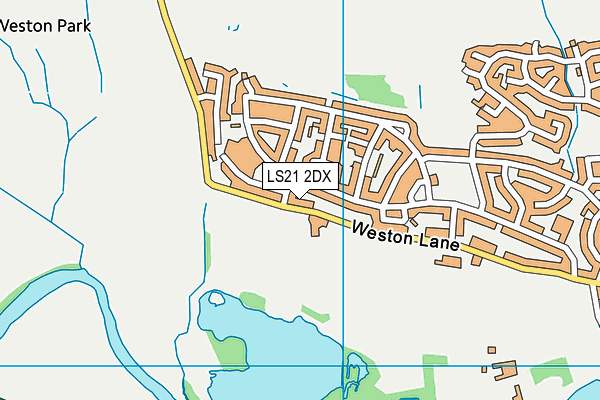 LS21 2DX map - OS VectorMap District (Ordnance Survey)