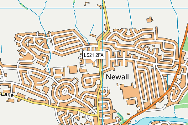 LS21 2FA map - OS VectorMap District (Ordnance Survey)