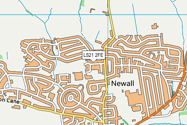 LS21 2FE map - OS VectorMap District (Ordnance Survey)
