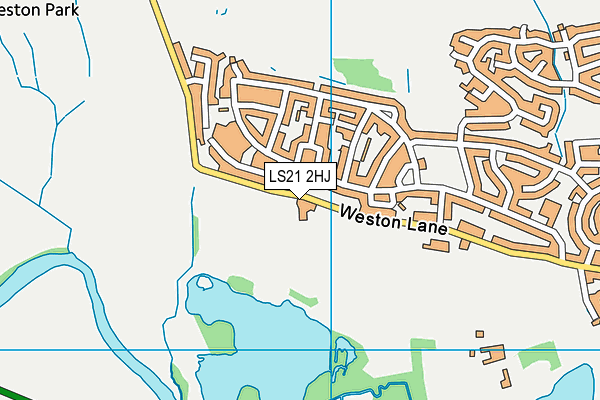 LS21 2HJ map - OS VectorMap District (Ordnance Survey)