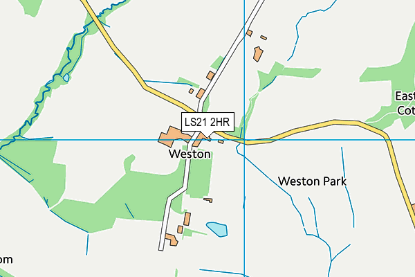 LS21 2HR map - OS VectorMap District (Ordnance Survey)