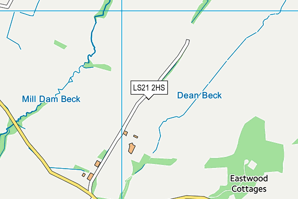 LS21 2HS map - OS VectorMap District (Ordnance Survey)