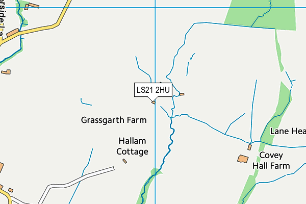 LS21 2HU map - OS VectorMap District (Ordnance Survey)