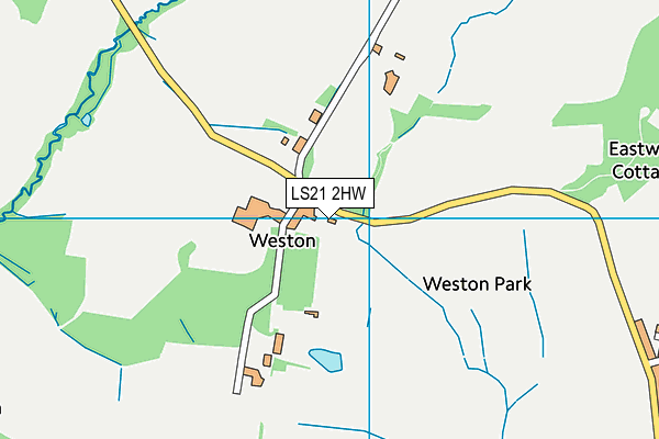 LS21 2HW map - OS VectorMap District (Ordnance Survey)