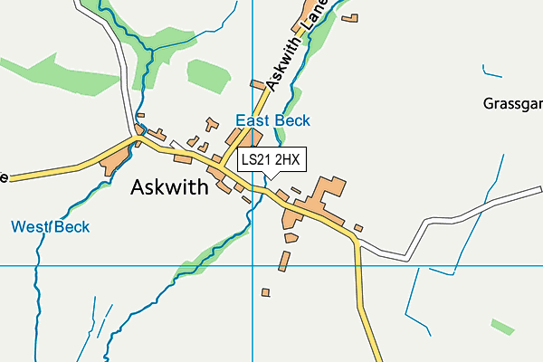 Askwith Community Primary School map (LS21 2HX) - OS VectorMap District (Ordnance Survey)