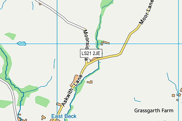 LS21 2JE map - OS VectorMap District (Ordnance Survey)