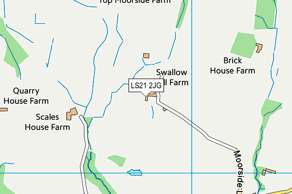 LS21 2JG map - OS VectorMap District (Ordnance Survey)