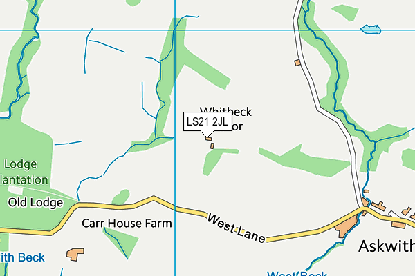 LS21 2JL map - OS VectorMap District (Ordnance Survey)