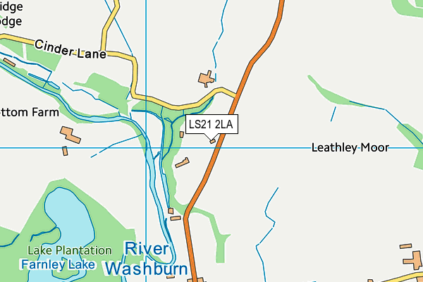 LS21 2LA map - OS VectorMap District (Ordnance Survey)