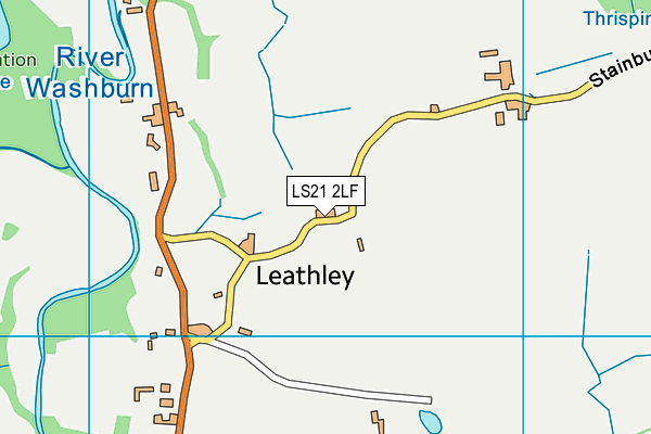 LS21 2LF map - OS VectorMap District (Ordnance Survey)