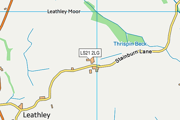 LS21 2LG map - OS VectorMap District (Ordnance Survey)