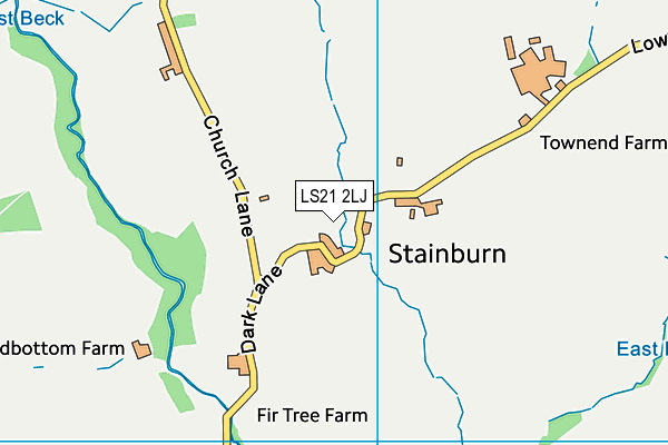 LS21 2LJ map - OS VectorMap District (Ordnance Survey)